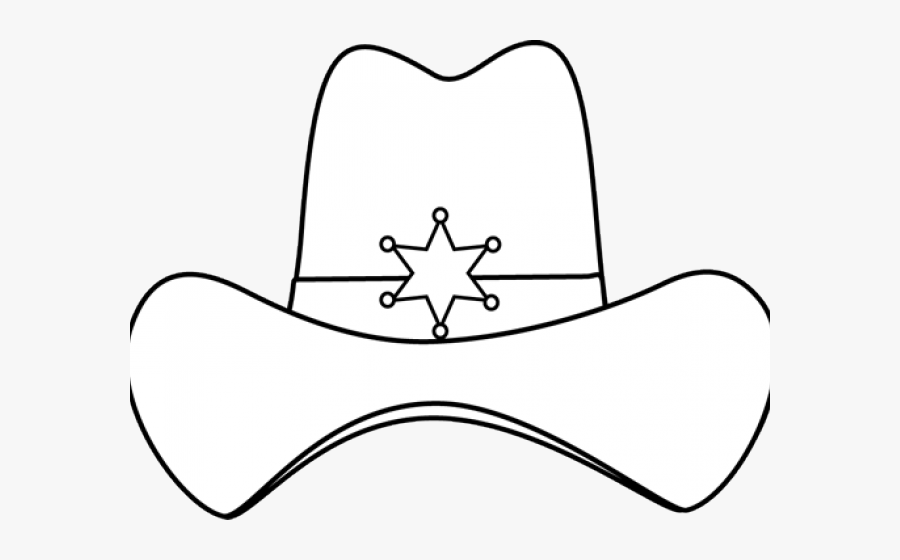Transparent Cowboy Hats Clipart - Estrella De Sheriff Para Colorear, Transparent Clipart