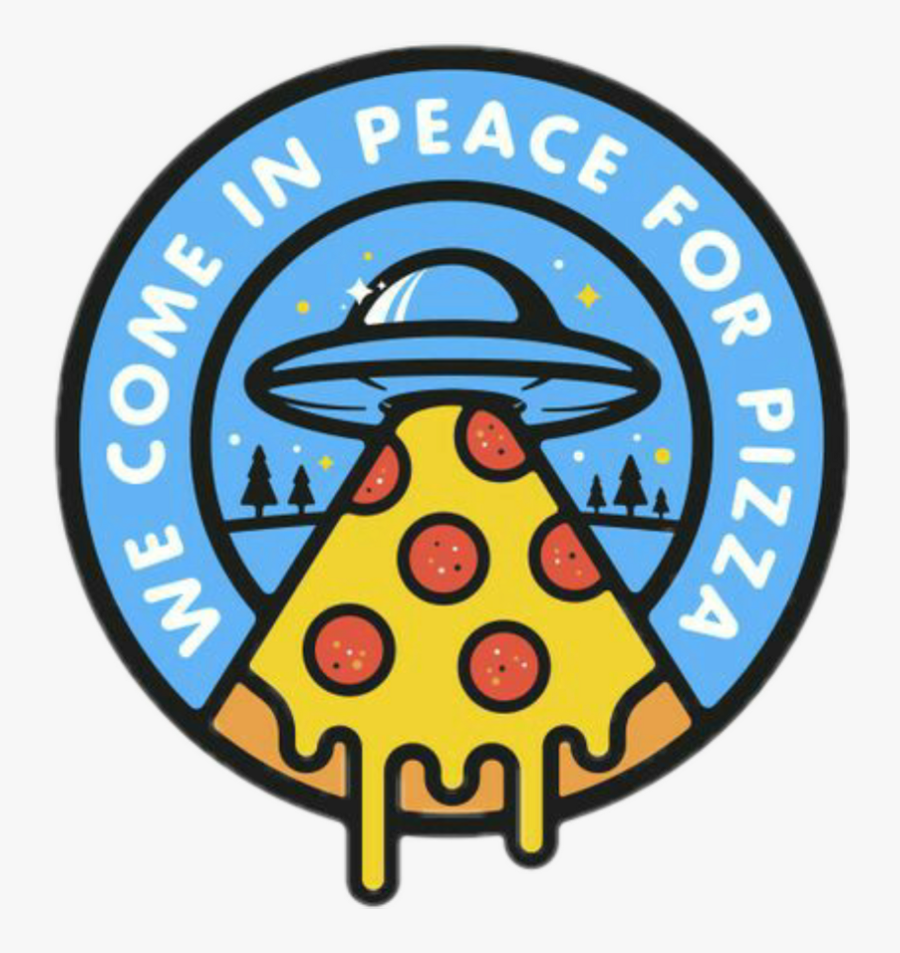 Ufo Drawing Pizza - Stickers Tumblr De Aliens, Transparent Clipart