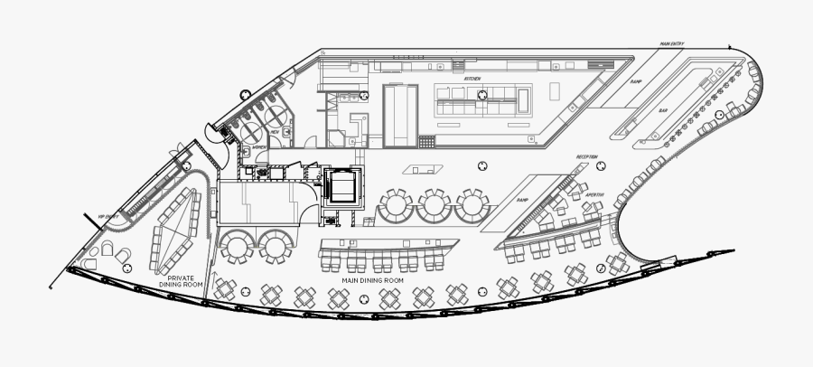 Dishes Drawing Fancy Dinner - Fine Dining Floor Plan, Transparent Clipart