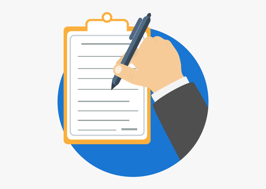 Pen Updating Customer Asset Register On A Clipboard - Executive Summary Clipart, Transparent Clipart
