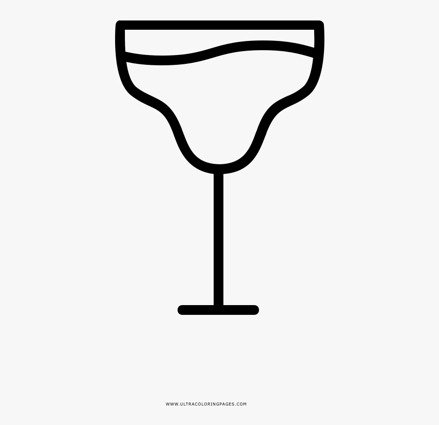 Cocktail Glass Coloring Page Clipart , Png Download, Transparent Clipart