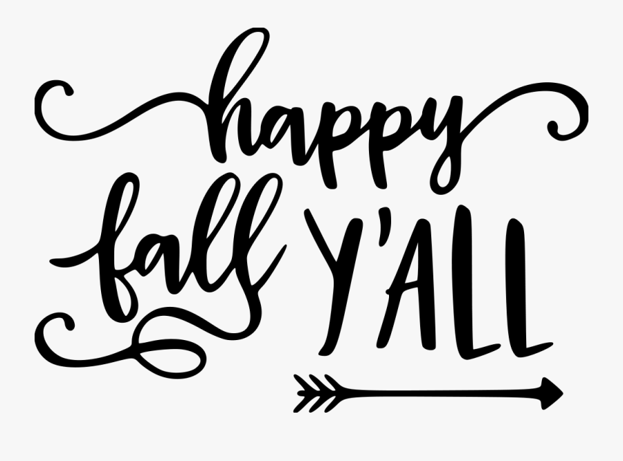 Transparent Fall Clipart Free Black And White - Happy Fall Yall Png is a fr...