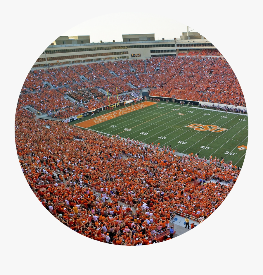 Crowd Clipart Stadium - Oklahoma State Football Stadium Evening, Transparent Clipart