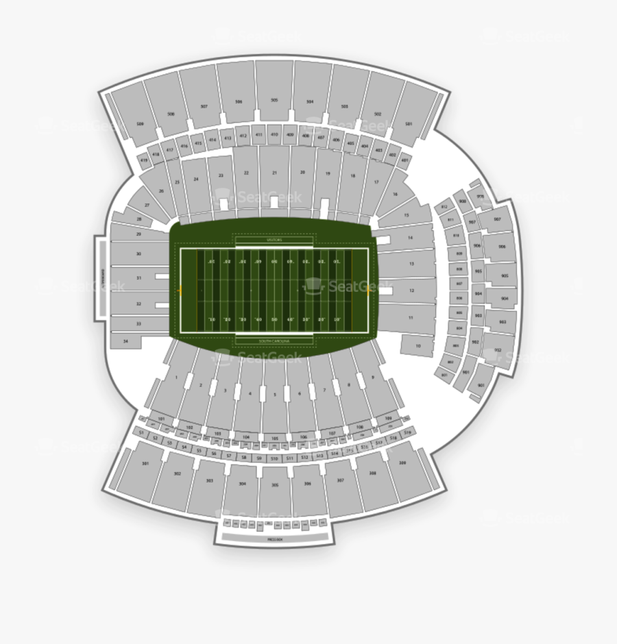 Transparent Gamecocks Png - Section 17 Williams Brice Stadium, Transparent Clipart