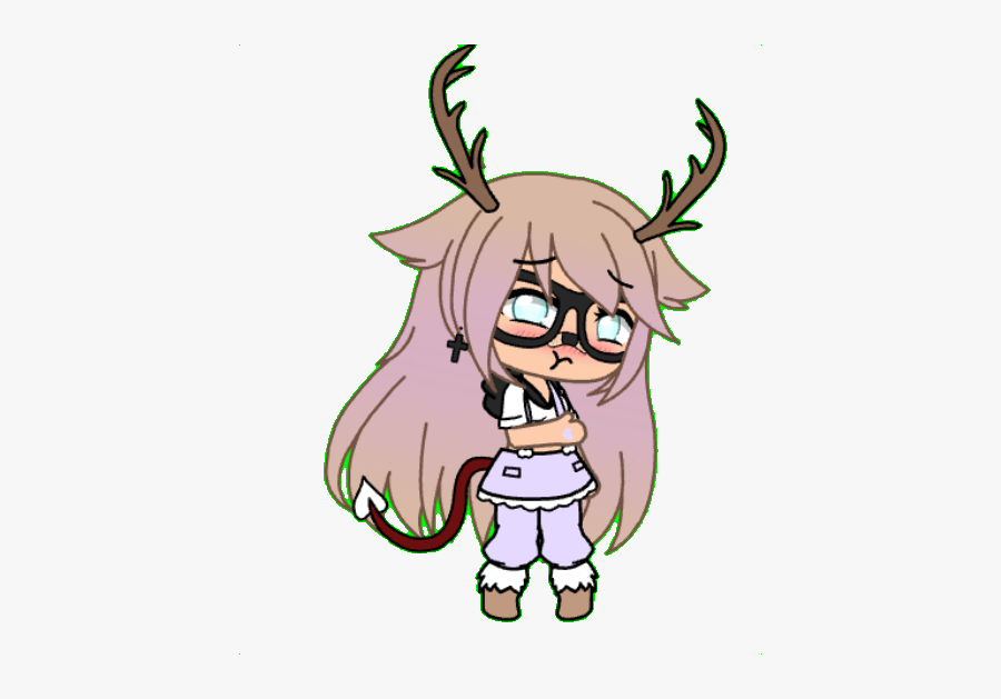 #cute #shy #gacha #freetoedit - Cartoon, Transparent Clipart