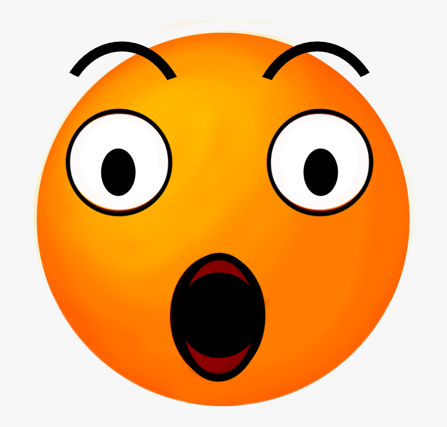 Shock Surprise Smileyface Emoticon I Had To Make This - Emoji Orange Surprise Face, Transparent Clipart