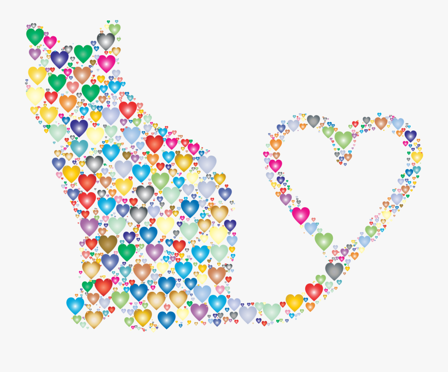 Cat Clipart Heart - Portable Network Graphics, Transparent Clipart
