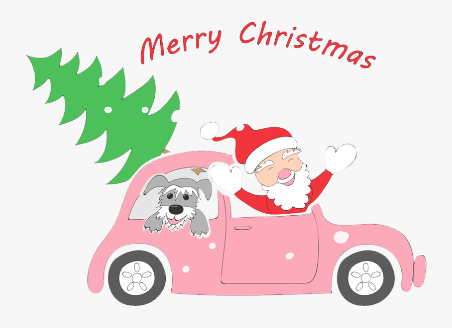 Transparent Pink Car Png - Christmas Car Images Cartoon, Transparent Clipart