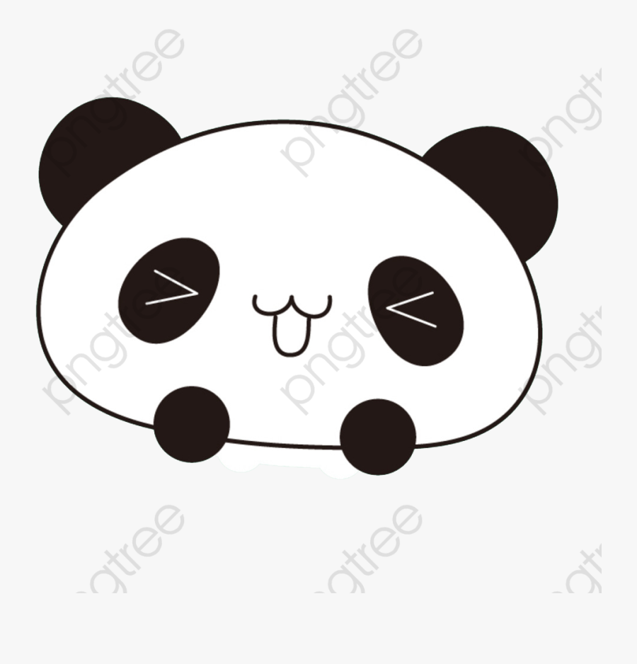 Black And White Panda Png - Cute Panda Logo Png, Transparent Clipart