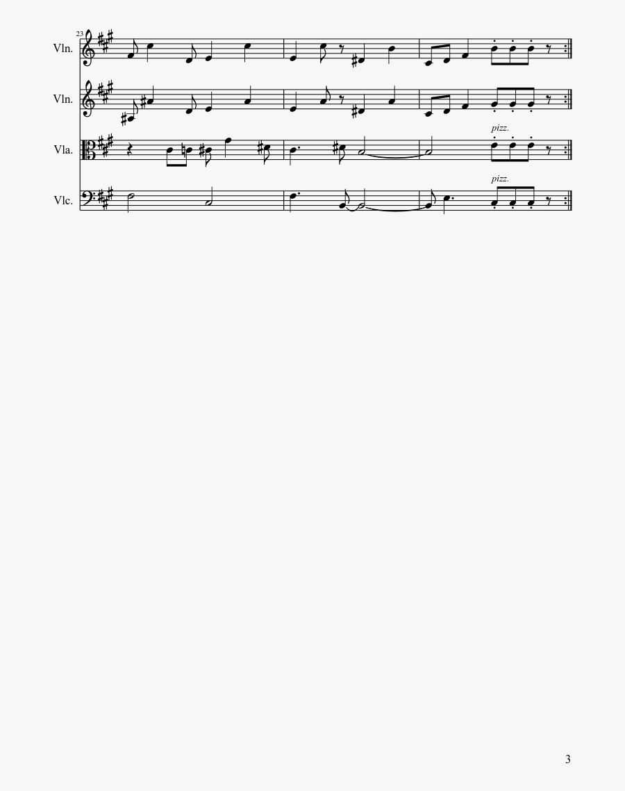 Clip Art Channel String Quartet Sheet - Mii Channel Wii Theme Cello, Transparent Clipart