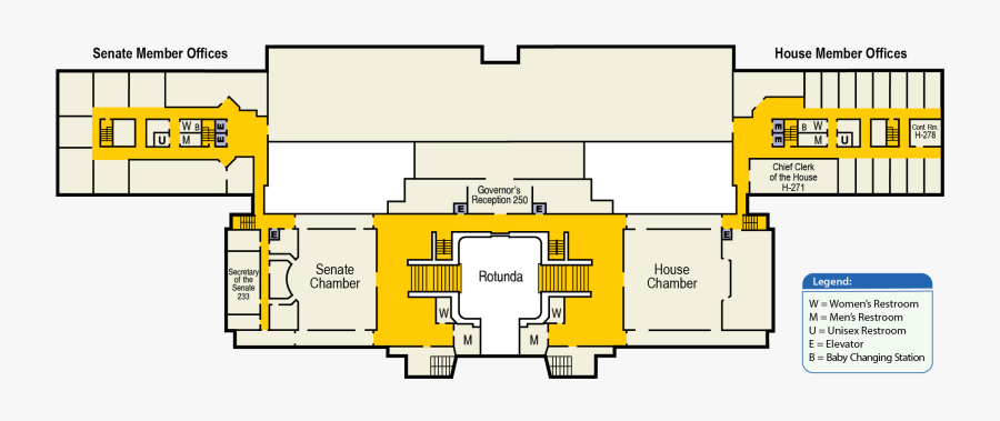 Clip Art Citizen Engagement Maps - Oregon Capitol Floor Plan, Transparent Clipart