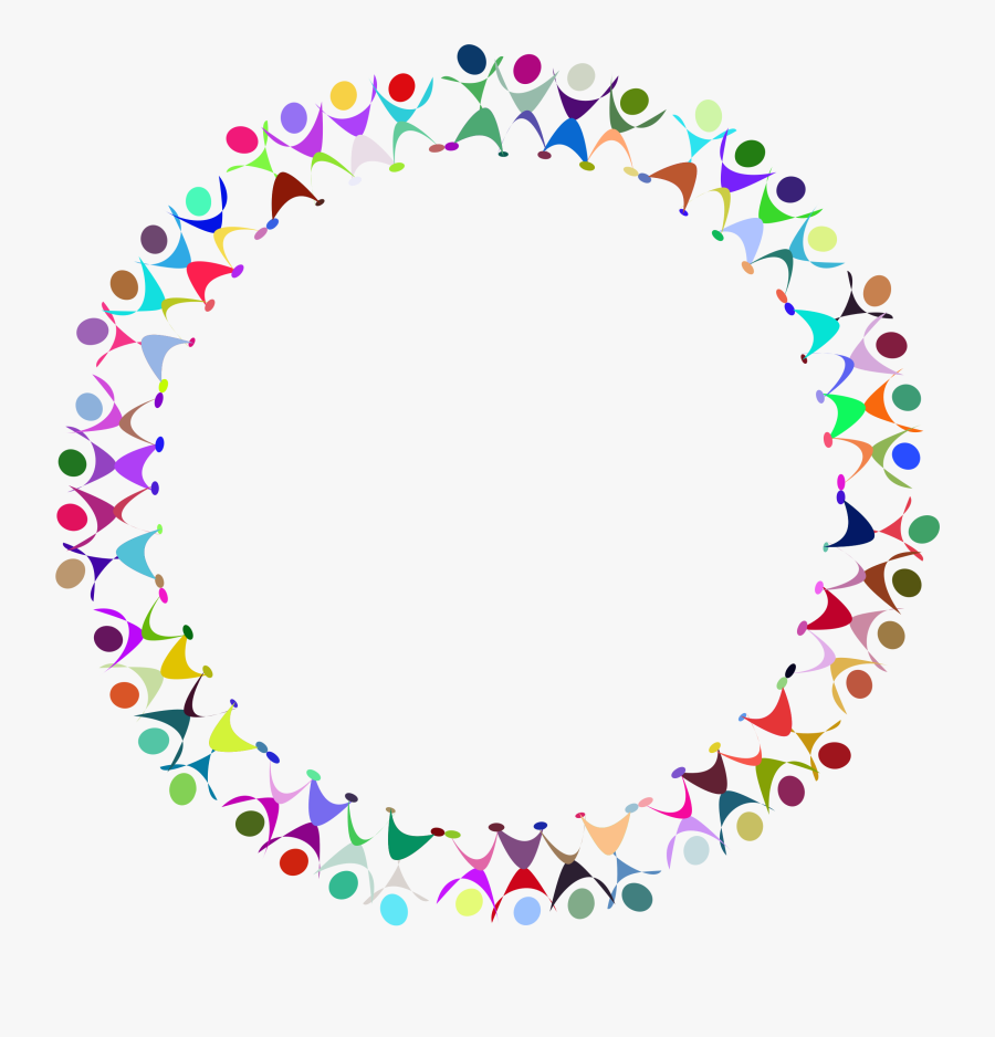 People Clipart Circle - Girls Holding Hands In A Circle, Transparent Clipart
