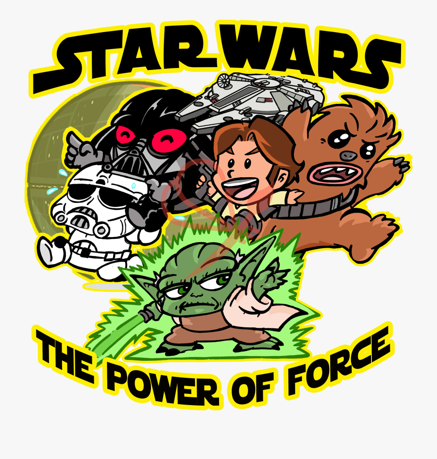 Parodia Kawai Star Wars The Power Of Force, Han Solo, - Cartoon, Transparent Clipart