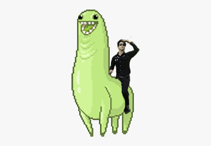 Dance Gif Png Meme Transparent Funnypictures - Green Llama Gif, Transparent Clipart