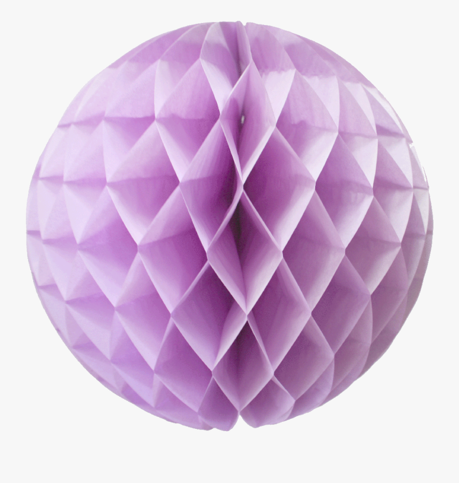 16 Inch Lavender Honeycomb Lanterns - Ball Decor Paper Png, Transparent Clipart
