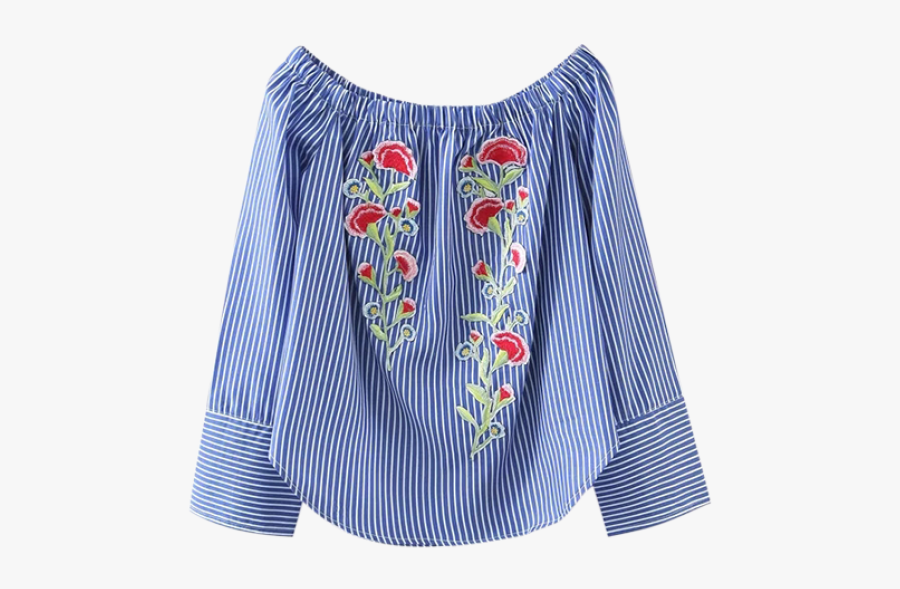Stripe Blouse Off The Shoulder, Transparent Clipart