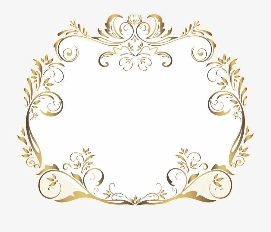 Transparent Moldura Arabesco Dourado Png - Frame Arabesco Dourado Png, Transparent Clipart