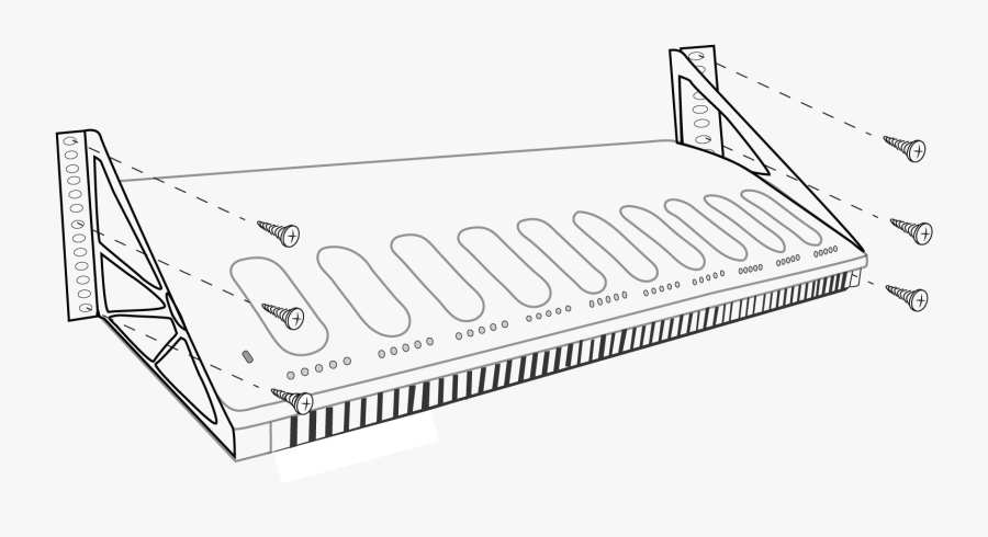 Attach The Mounting Bracket To The Rack Or Wall Using - Calligraphy, Transparent Clipart