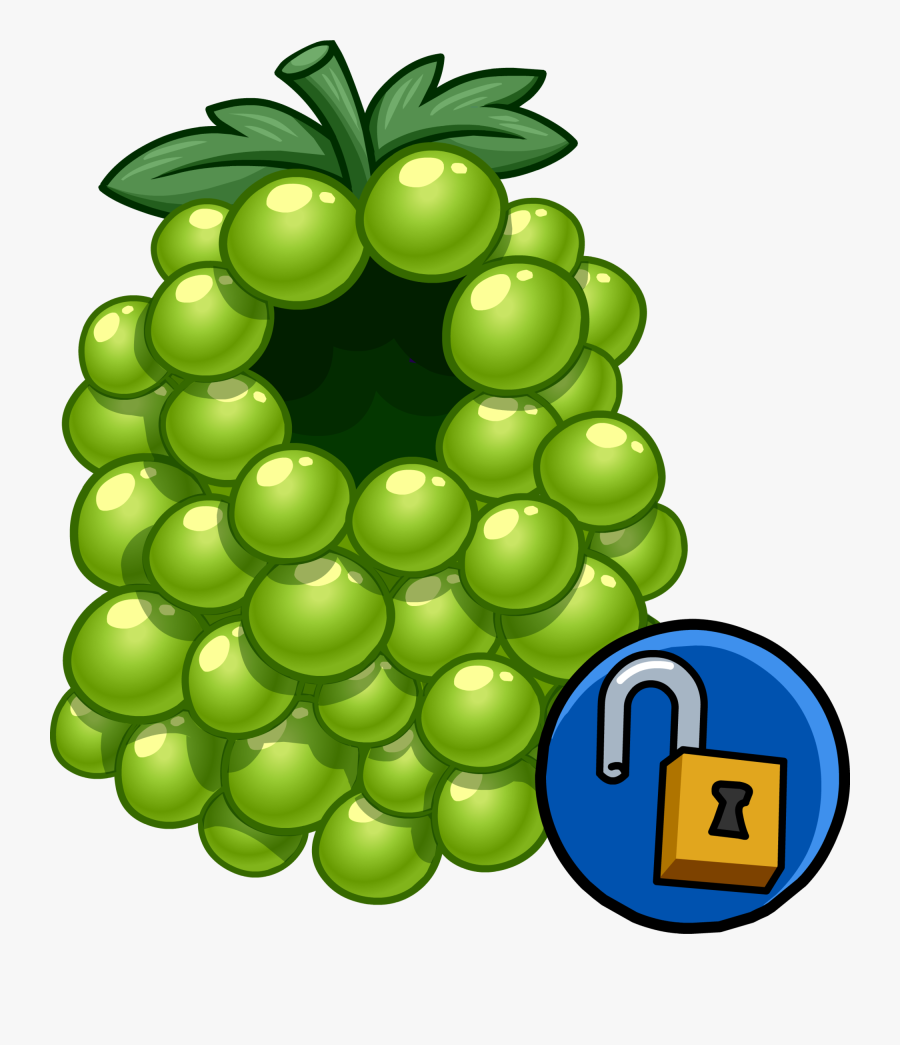 Grape Clipart Green Item - Club Penguin Grape Costume, Transparent Clipart