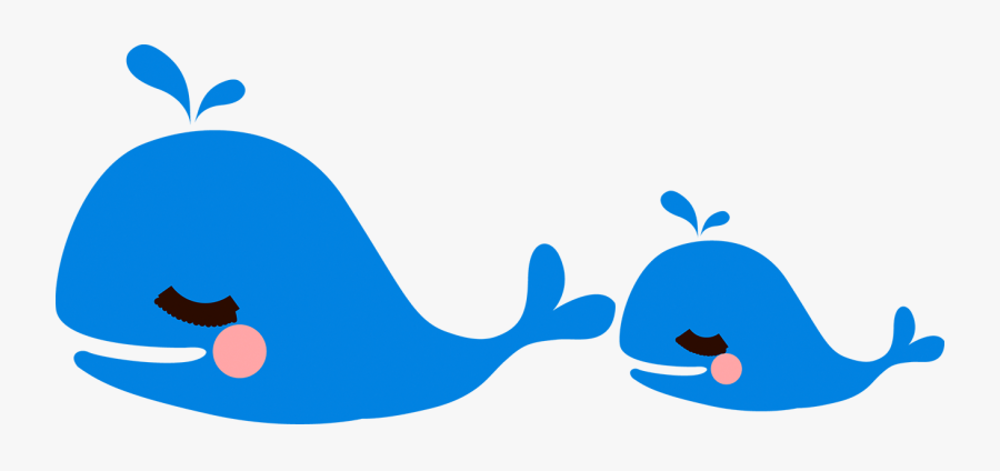 Whale Clipart Water - ปลาวาฬ สีน้ำเงิน การ์ตูน, Transparent Clipart