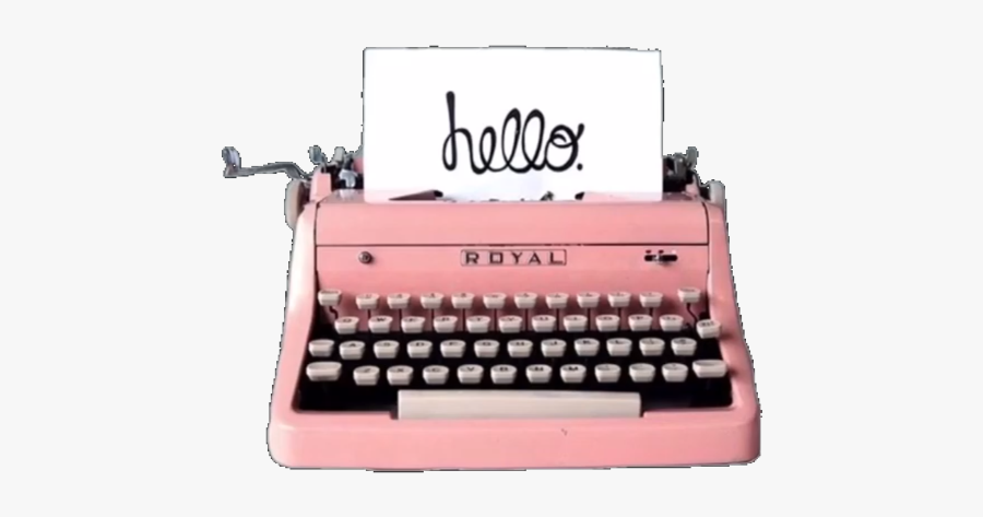 Premade Premades Pinkpremades Aesthetic Freetoedit - Typewriter Pink, Transparent Clipart