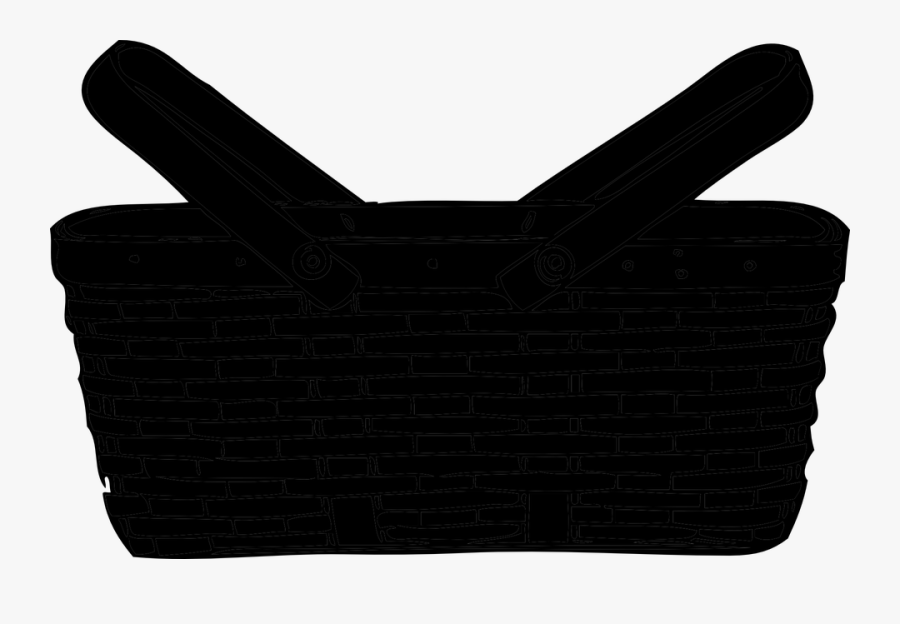 Basket Silhouette, Transparent Clipart