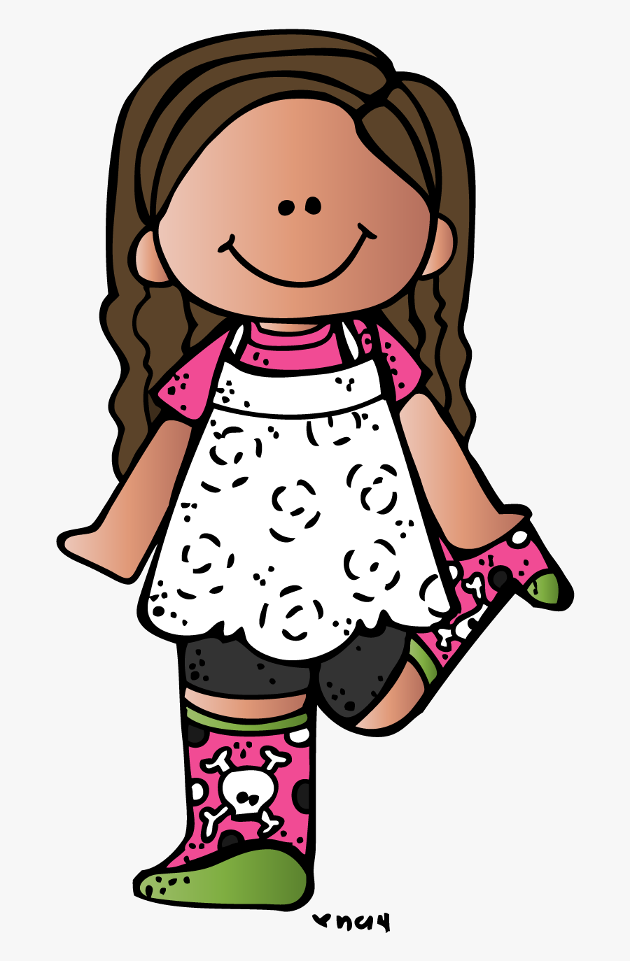 Clipart Teacher Lounge - Melonheadz Girl, Transparent Clipart