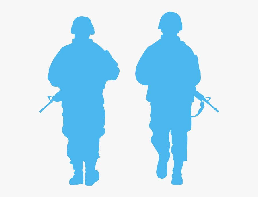 Soldier Silhouettes, Transparent Clipart
