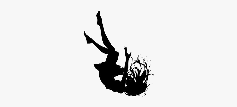 Anime Girl Falling Png Clipart - Silhouette Of Girl Falling, Transparent Clipart