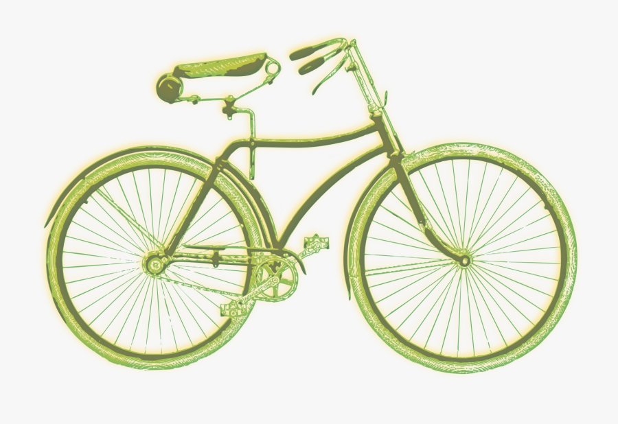 Vintage Bicycle - Old Fashioned Bike Drawings, Transparent Clipart