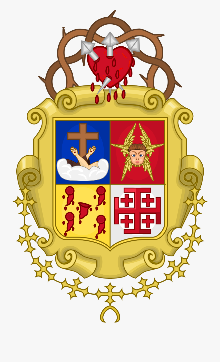 Order Of Friars Minor - Franciscan Order Coat Of Arms, Transparent Clipart