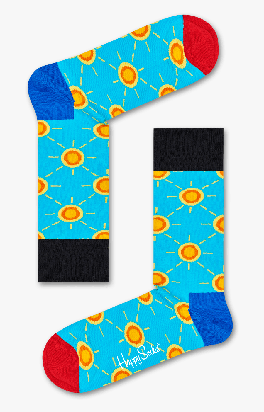 Socks Clipart Patterned Sock - Sun Socks Happy Socks, Transparent Clipart