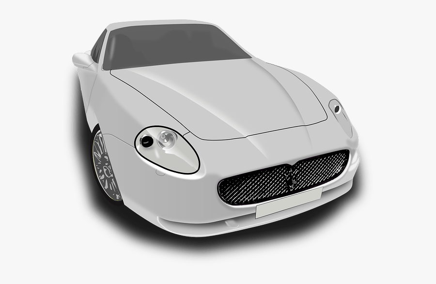 Silver Car Clipart - Sports Car Clip Art, Transparent Clipart