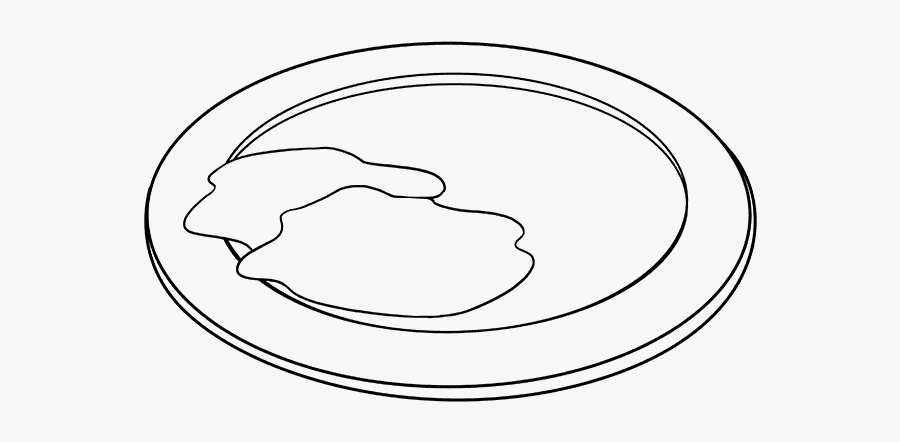 How To Draw Bacon And Eggs - Line Art, Transparent Clipart