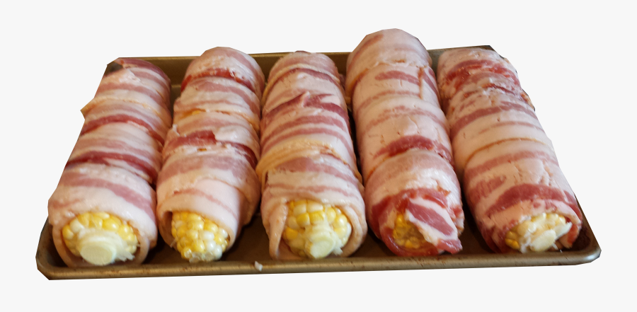 Bacon Honey Wrapped Corn On The Cob - Vegetable, Transparent Clipart