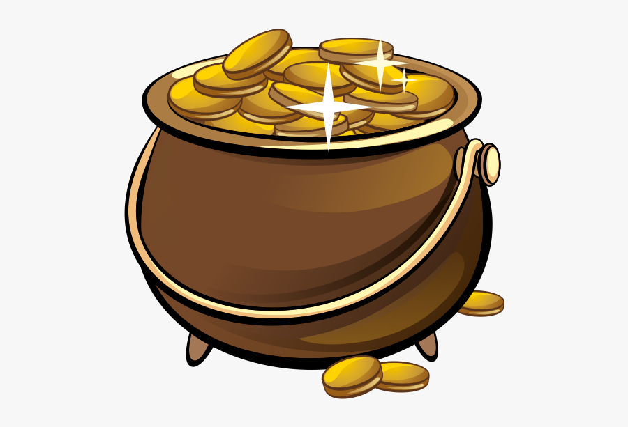 Leprechaun Pot Coin Gold Money Free Clipart Hd Clipart - Pot With Gold Coins Clipart, Transparent Clipart