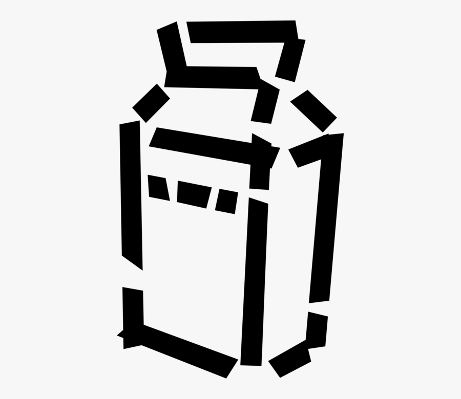 Vector Illustration Of Fresh Dairy Milk In Carton, Transparent Clipart