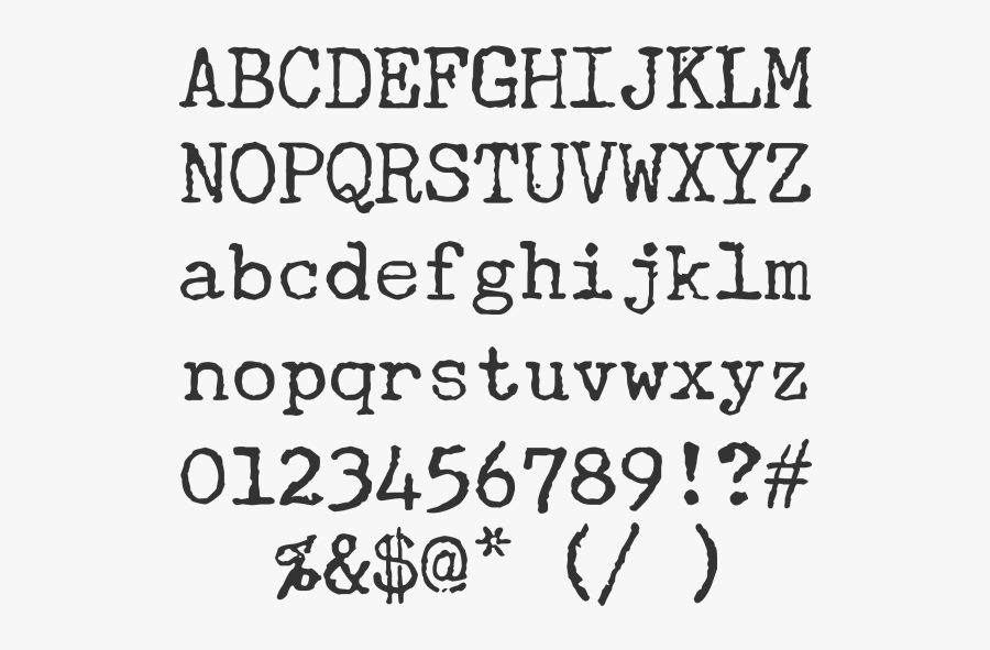 Type Machine Calligraphy, Transparent Clipart