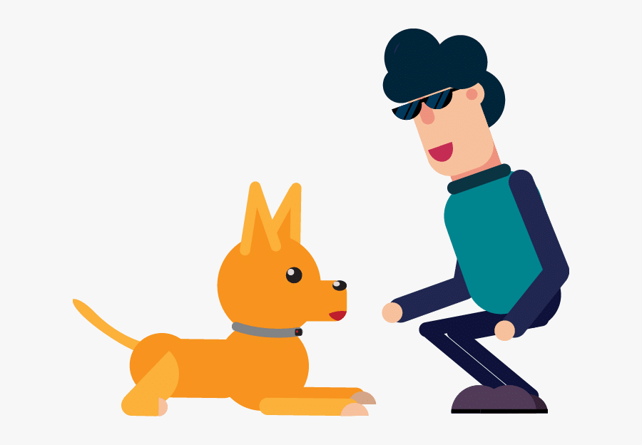 Train Dog To Sit Clipart, Transparent Clipart