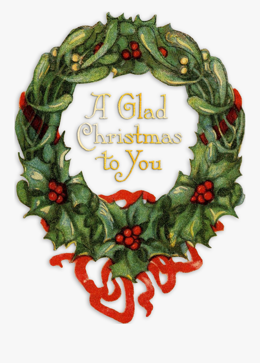 A Glad Christmas Wreath Clipart , Png Download - Transparent Background Christmas Wreath Png, Transparent Clipart