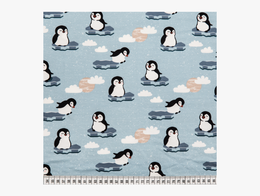 Cotton Jersey Printed Penguins Light Blue - Gentoo Penguin, Transparent Clipart