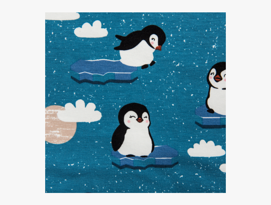 Cotton Jersey Printed Penguins Blue - Cartoon, Transparent Clipart