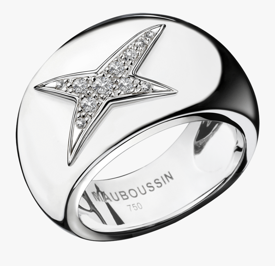 Ring Divine Cocotte N2, White Gold And Diamonds Clipart - Etoile Du Demon Mauboussin, Transparent Clipart