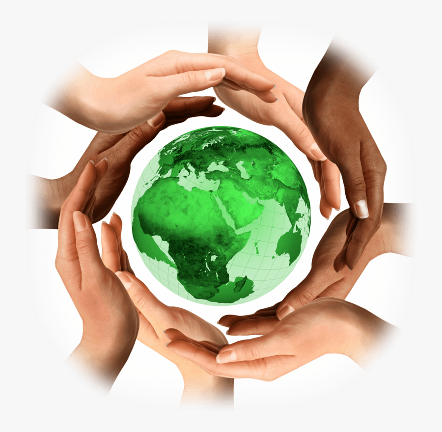 Globe With Hand Png - Let's Join Hands Together, Transparent Clipart
