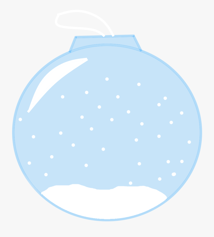 Snow Globe Christmas Ornament With The Snow Snowing - Circle, Transparent Clipart