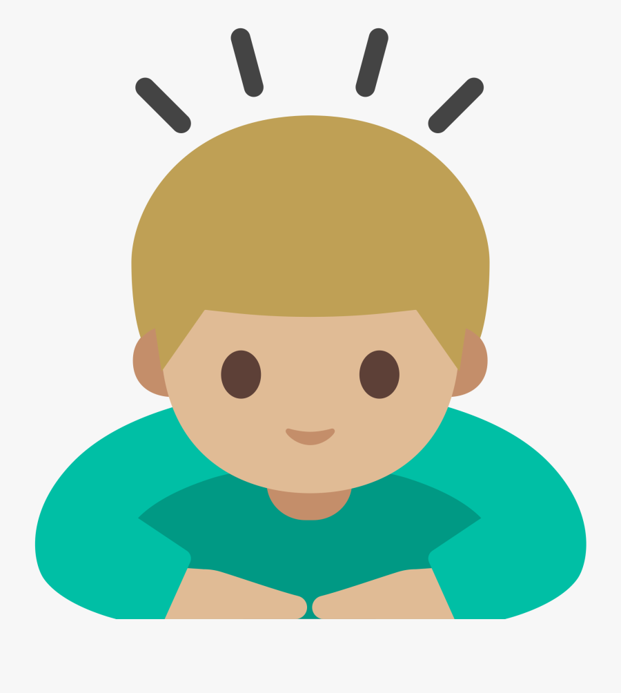 Transparent Person Bowing Clipart - Cartoon, Transparent Clipart