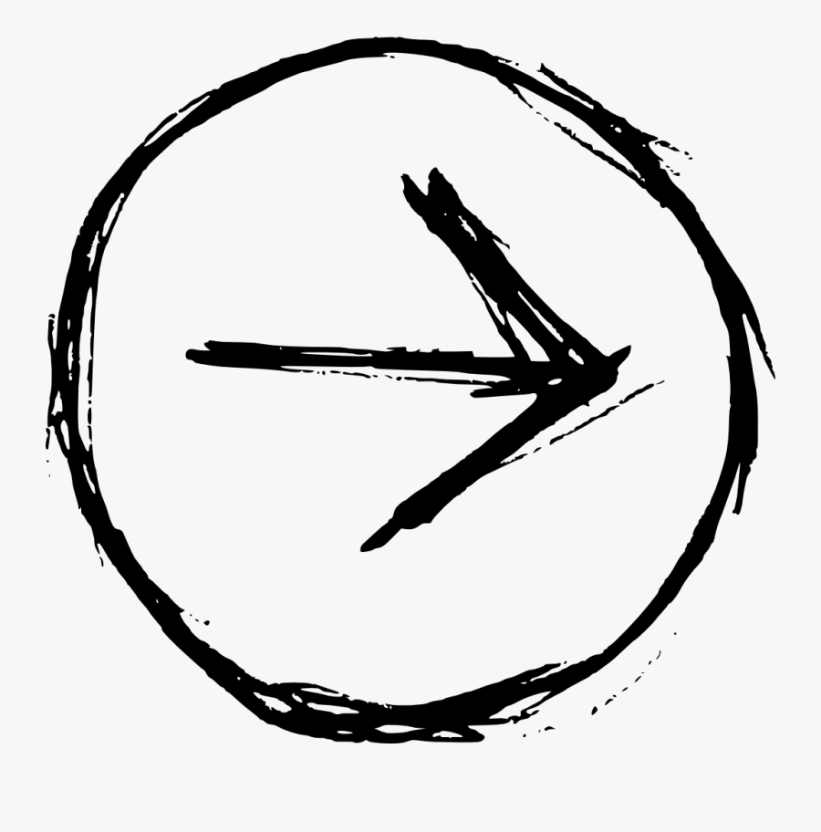 Drawn Frame Transparent Hand - Hand Drawn Arrow Symbol, Transparent Clipart