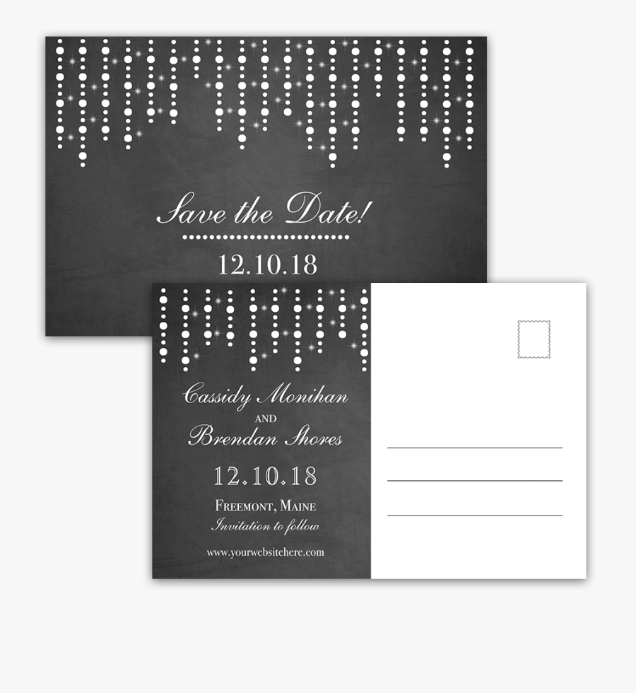 Transparent Christmas Chalkboard Clipart - Wedding String Lights Png, Transparent Clipart