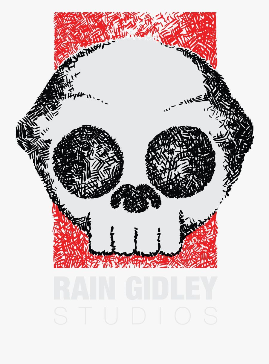 Rain Gidley Studios - Skull, Transparent Clipart
