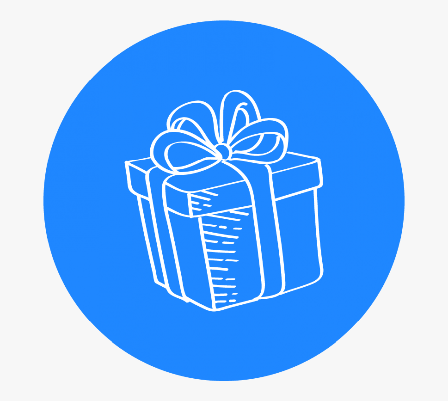 Gift Donate Blue, Transparent Clipart